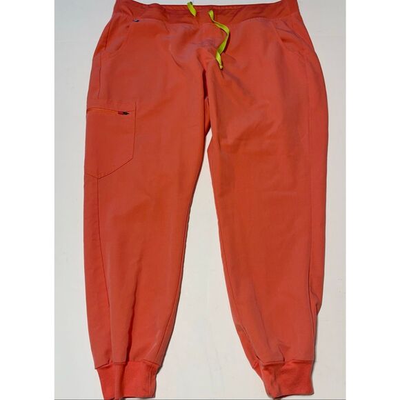 FIGS Rafaela Oversized Scrub Set Womens Top XL  Jogger XXL Peach Technical - Picture 5 of 7